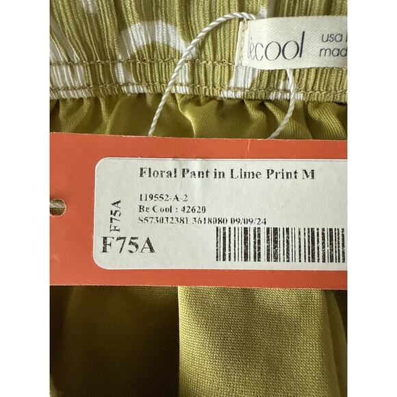 NWT Wantable Be Cool Floral Pants in Lime Print Women’s M - Picture 7 of 8